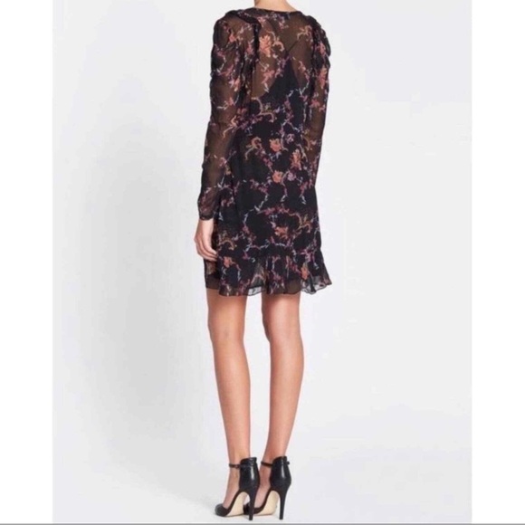 IRO Loxie floral print chiffon mini ruffle dress - Picture 2 of 10